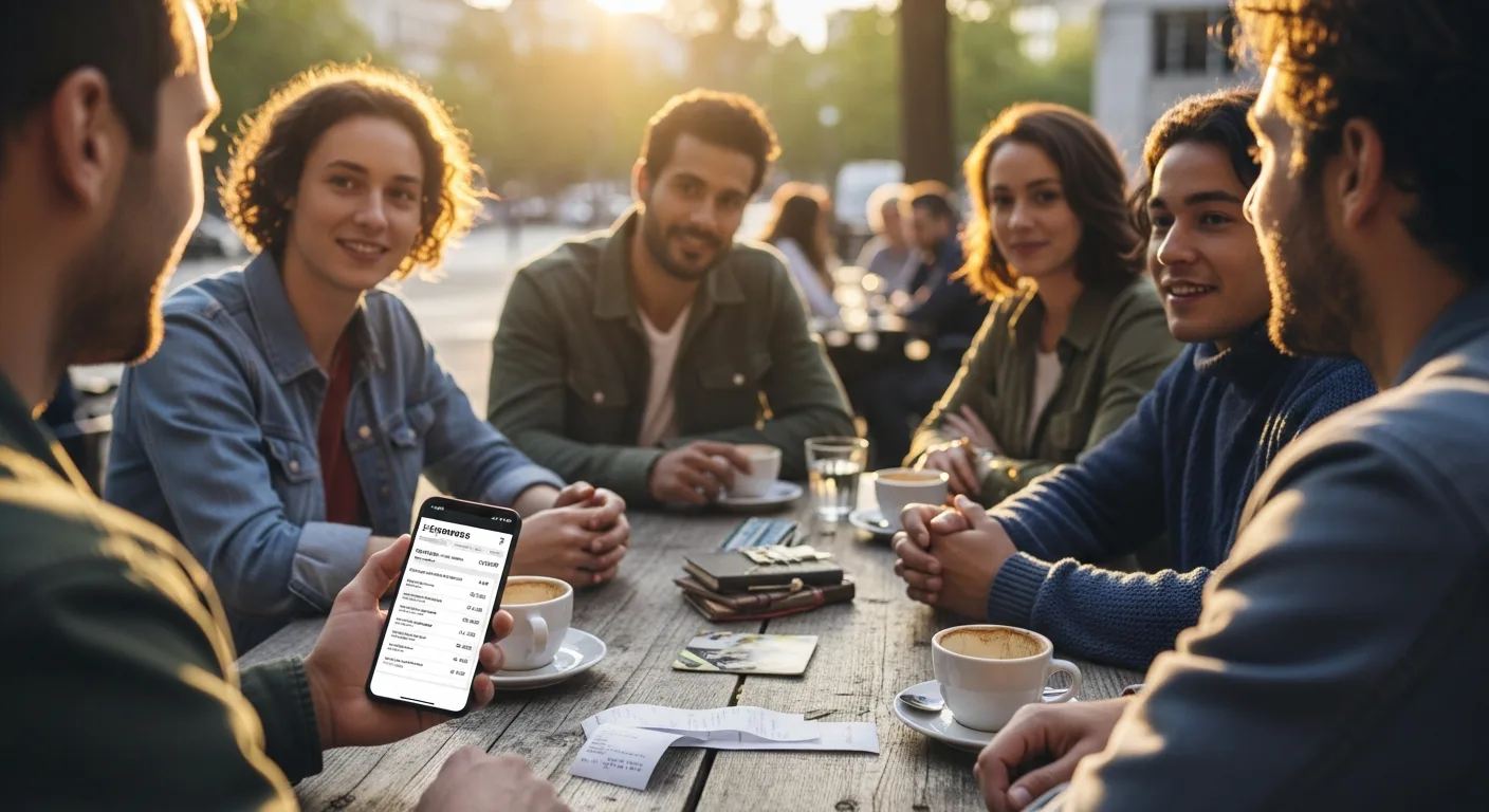 Group trip expense tracker showing shared costs and balances